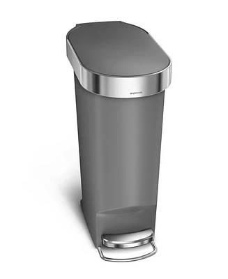 simplehuman 40 Liter Plastic Slim Rectangular Kitchen Trash Can