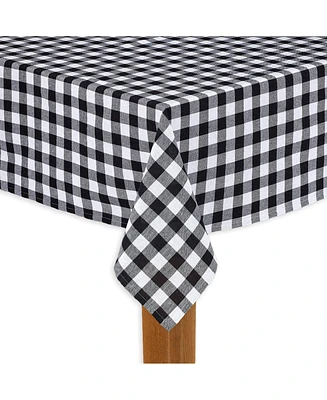 Lintex Buffalo Check Black 100% Cotton Table Cloth for Any Table 70" Round