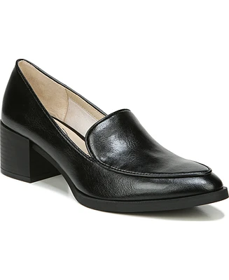 LifeStride Women's Devyn Slip On Block Heel Loafers