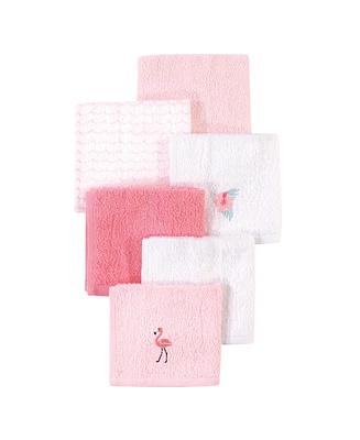 Hudson Baby Girls 6Pk Woven Washcloths