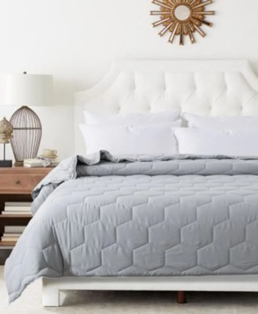 St. James Home Honeycomb Down Alternative Contrast Trim Blankets