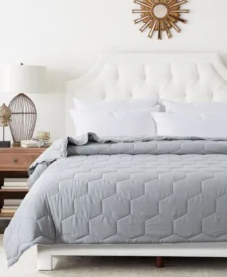 St. James Home Honeycomb Down Alternative Contrast Trim Blankets