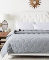 St. James Home Honeycomb Down Alternative Contrast Trim Blankets