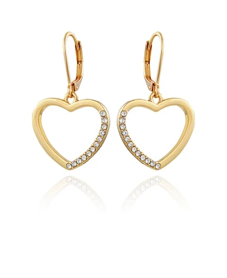 T Tahari Women's Pave Heart Drop Earring
