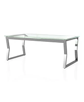 Furniture of America Meiland Glass Top Coffee Table