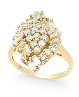 Wrapped Love Diamond Cluster Ring (1 ct. t.w.) 14k Gold, Created for Macy's
