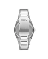 Fossil Men's Everett Silver-Tone Stainless Steel Bracelet Watch 42mm