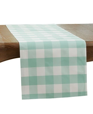 Saro Lifestyle Buffalo Plaid Cotton Blend Table Runner, 72" x 16"