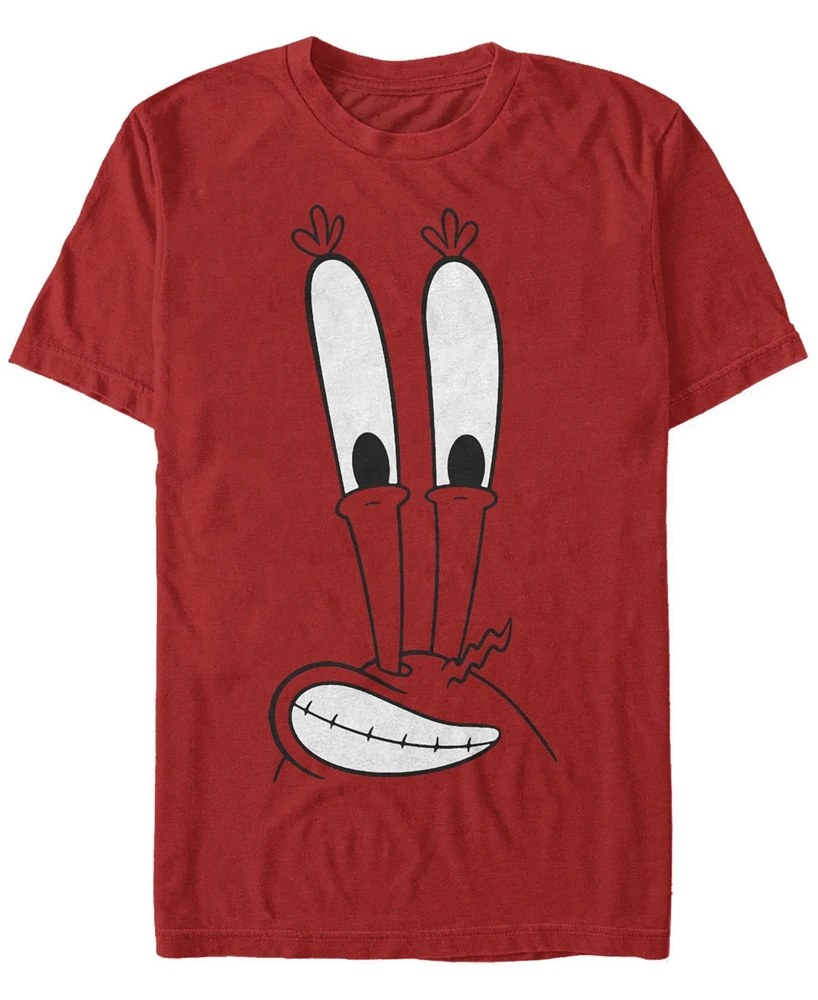 Fifth Sun Men's Mr. Krabs Big Face Short Sleeve Crew T-shirt