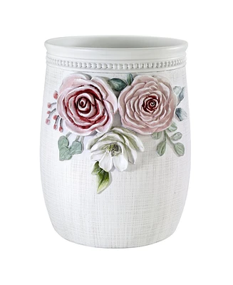 Avanti Spring Garden Peony Resin Wastebasket