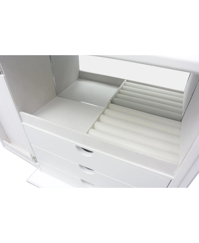 Pko Inc. Modern Mirrored Door Jewelry Box