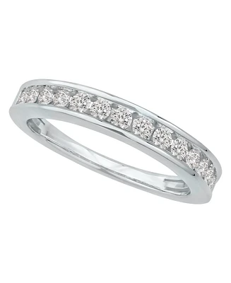 Certified Diamond Channel Band (1/ ct. t.w.) 14K White Gold or Yellow