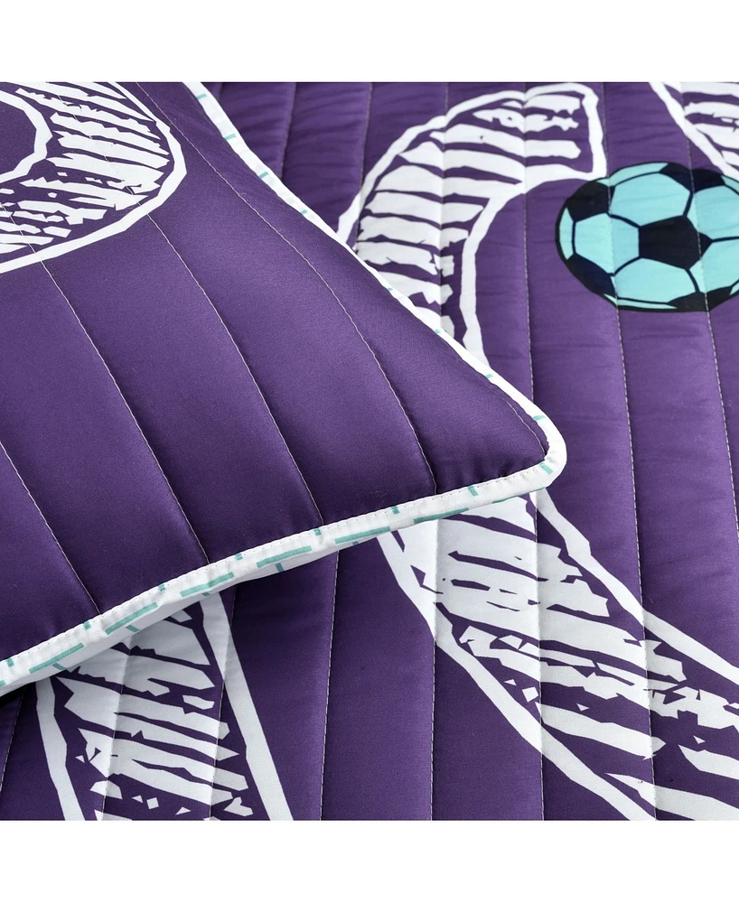 Lush Decor Kids Girls Soccer Kick 5-Pc. Quilt Set, Full/Queen