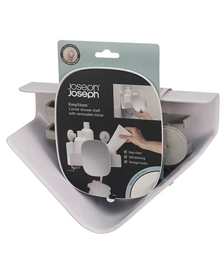 Joseph Joseph EasyStore Corner Shower Caddy with Mirror