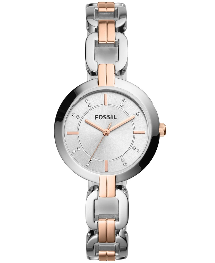 Fossil Women's Kerrigan Three Hand Two Tone Stainless Steel Watch 32mm