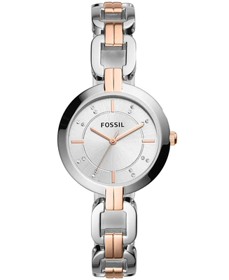 Fossil Women's Kerrigan Three Hand Two Tone Stainless Steel Watch 32mm