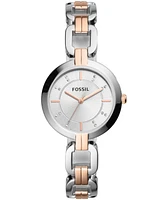 Fossil Women's Kerrigan Three Hand Two Tone Stainless Steel Watch 32mm