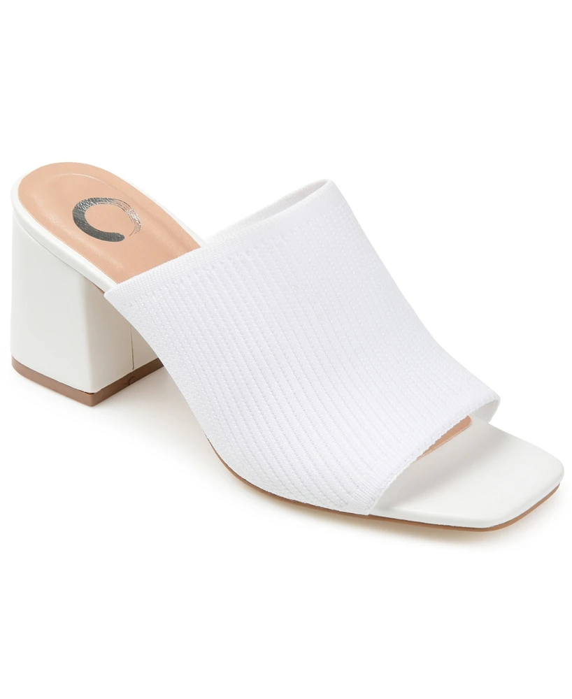 Journee Collection Women's Lorenna Block Heel Slide Sandals