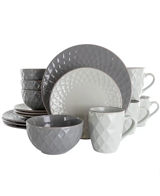 Elama Tahitian Diamond 16 Pc. Dinnerware Set, Service for 4