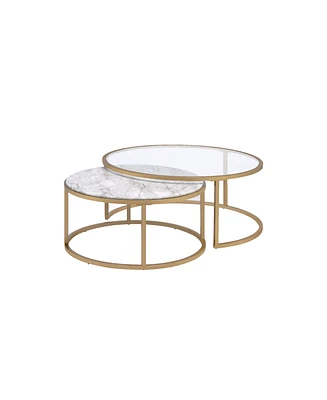 Acme Furniture Shanish 2-Piece Nesting Table Set
