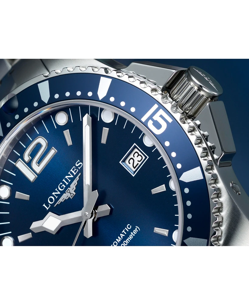 Longines Men's Swiss Automatic HydroConquest Stainless Steel Bracelet Watch 41mm