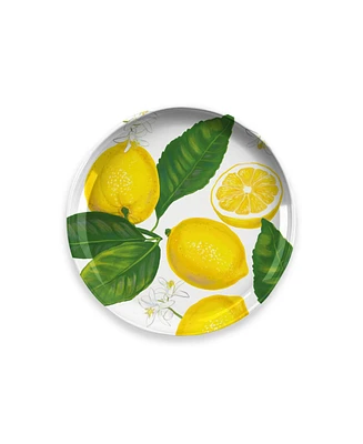Abode Homewares Lemon Fresh Melamine Salad Plates, Set Of 6