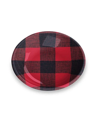 Abode Homewares Check Melamine Pet Saucers, Set Of 2