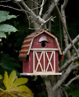 Glitzhome Rustic Barn Birdhouse, 10.25"