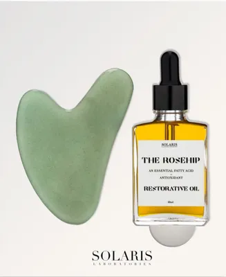 Solaris Laboratories Ny 2-Pc. Women's Jade Gua Sha & Rosehip Oil Facial Massage Set