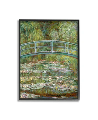 Stupell Industries Bridge Over Lilies Monet Classic Painting Framed Giclee Texturized Art, 16" x 20"