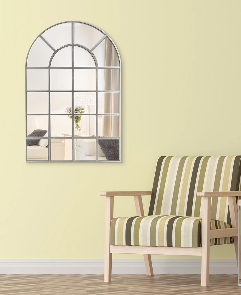 Empire Art Direct Solid Wood Base Covered with Beveled Arch Window Mirror - 30" x 40"