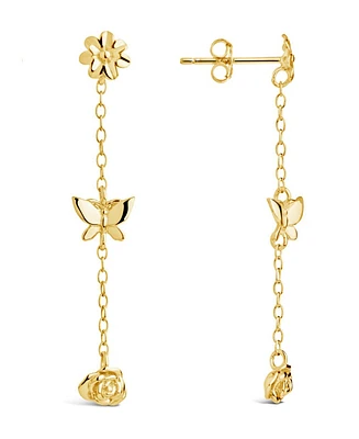 Sterling Forever Women's Sterling Silver Into The Garden Drop Earrings