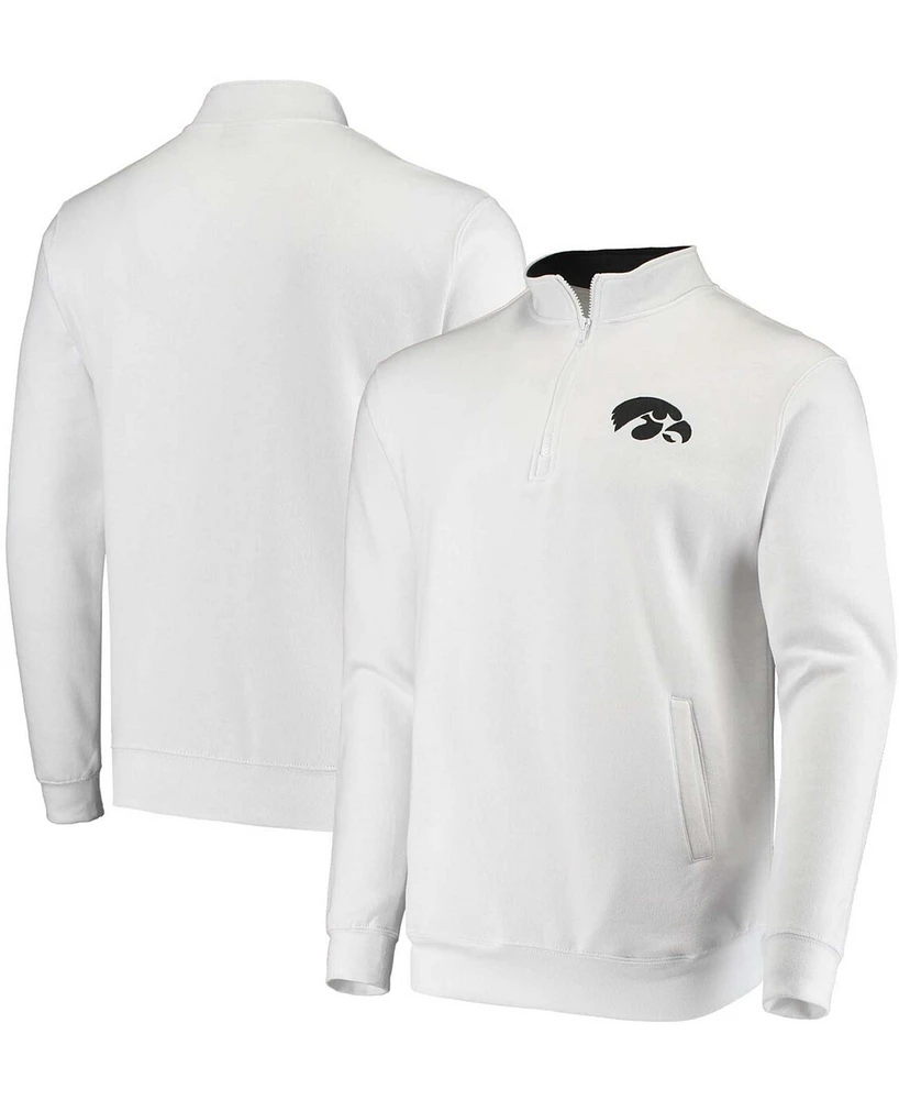 Men's White Iowa Hawkeyes Tortugas Logo Quarter-Zip Jacket