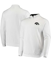 Men's White Iowa Hawkeyes Tortugas Logo Quarter-Zip Jacket