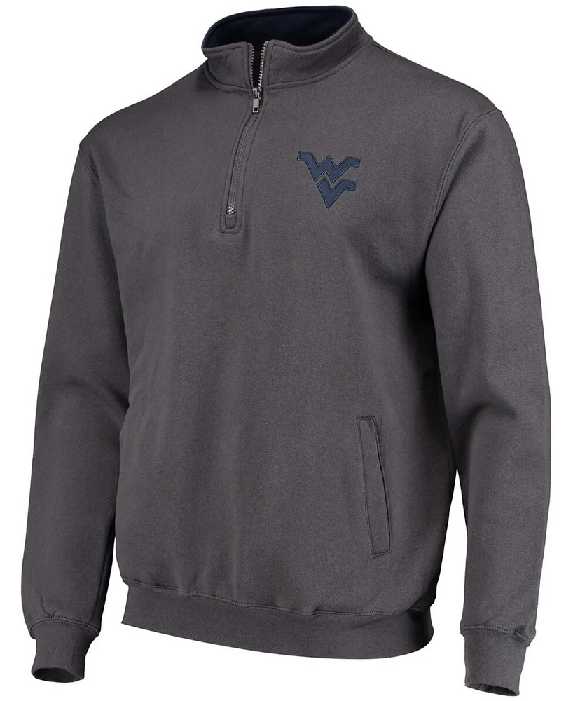 Men's Charcoal West Virginia Mountaineers Tortugas Logo Quarter-Zip Jacket