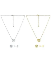 Giani Bernini Cubic Zirconia Butterfly Cluster Necklace Disc Stud Earrings Jewelry Collection Created For Macys