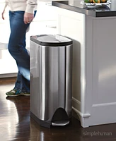 simplehuman 40 Liter Butterfly Lid Recycling Kitchen Trash Can