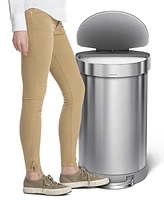 simplehuman 45 Liter Semi-Round Liner Rim Kitchen Trash Can