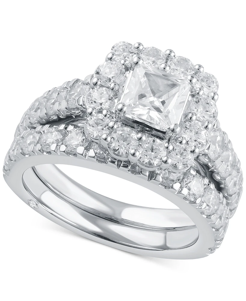 Certified Diamond Princess Bridal Set (4 ct. t.w.) 18k White, Yellow or Rose Gold