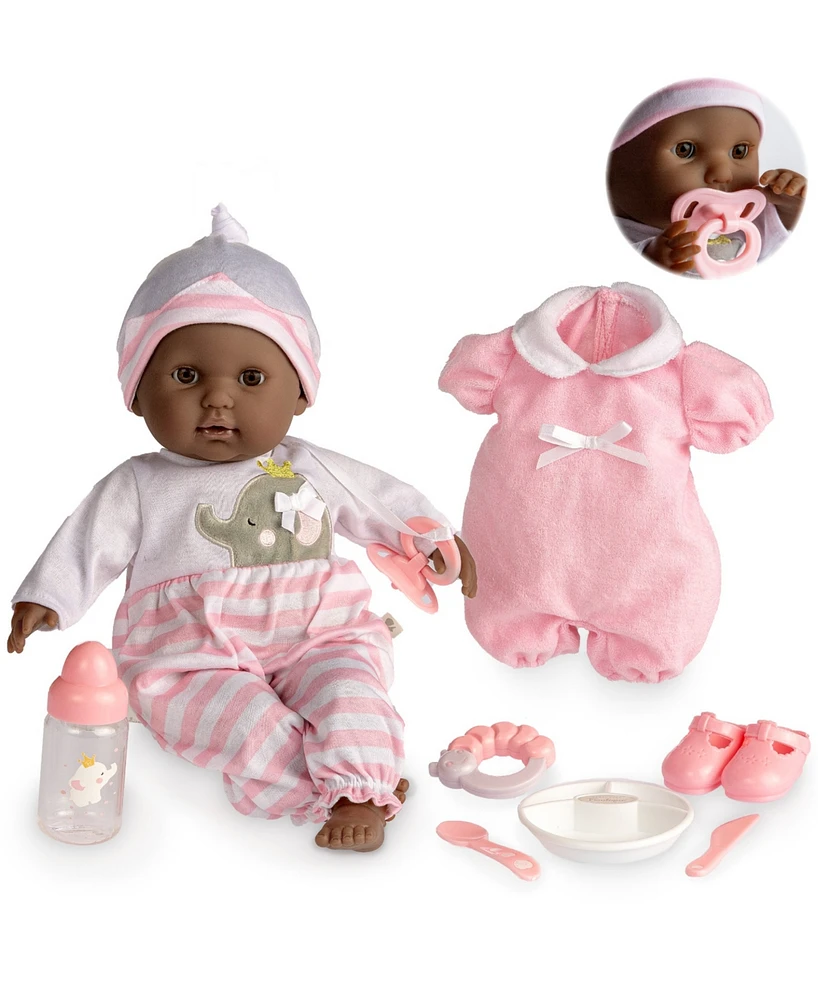 Jc Toys Berenguer Boutique 15" African American Baby Gift Set, 11 Pieces - African American