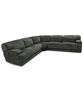 Sebaston 5-Pc. Fabric Sectional with Power Motion Recliners