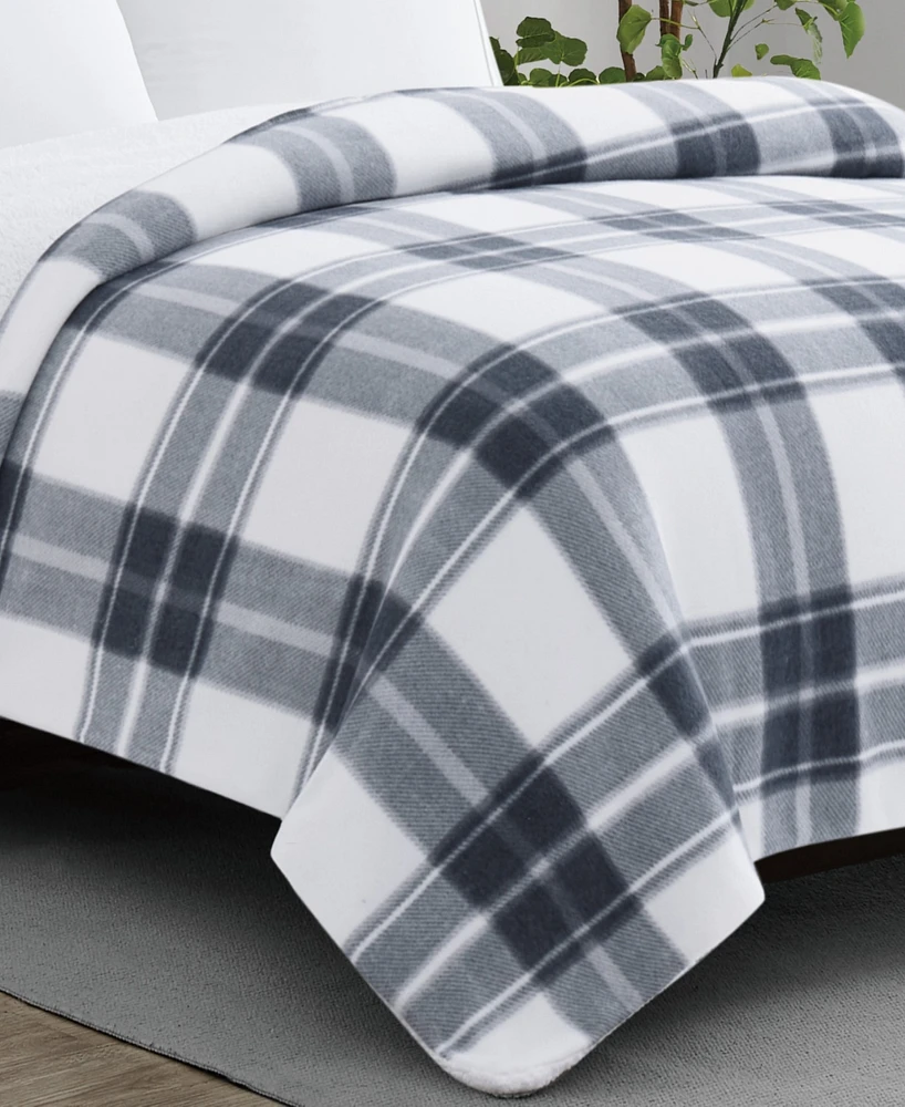 Cannon Cozy Teddy Plaid Blanket
