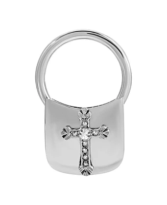 2028 Cross Small Key Fob in Holiday Tin Can