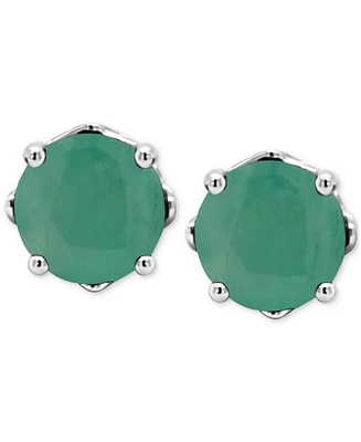Sapphire Solitaire Stud Earrings (1-1/5 ct. t.w.) Sterling Silver (Also Ruby & Emerald)