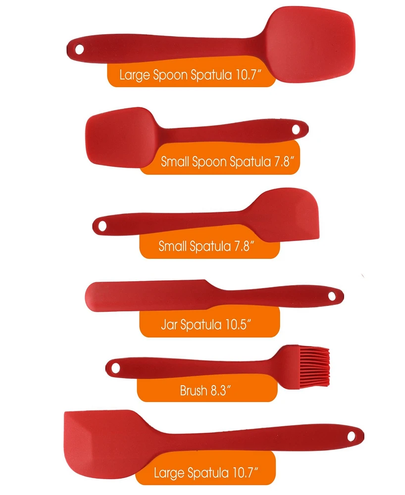Silicone Spatula Set, 6 Piece