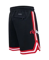 Men's Black Portland Trail Blazers Chenille Shorts