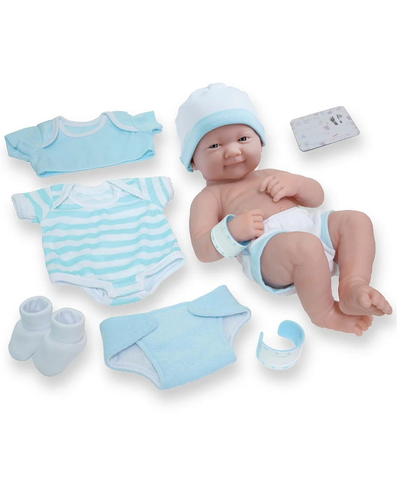 La Newborn Nursery 14" Smiling Baby Doll 8 Pcs Gift Set