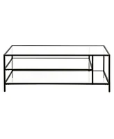 Winthrop Coffee Table with Shelves, 46" x 20"
