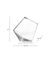 Viski Rolling Crystal Wine Glasses, Set of 2, 12 Oz