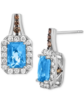Le Vian Cinnamon Citrine (2 ct. t.w.) & Diamond (5/8 ct. t.w.) Stud Earrings in 14k Rose Gold (Also in Amethyst, Blue Topaz, Peridot & Smoky Quartz)